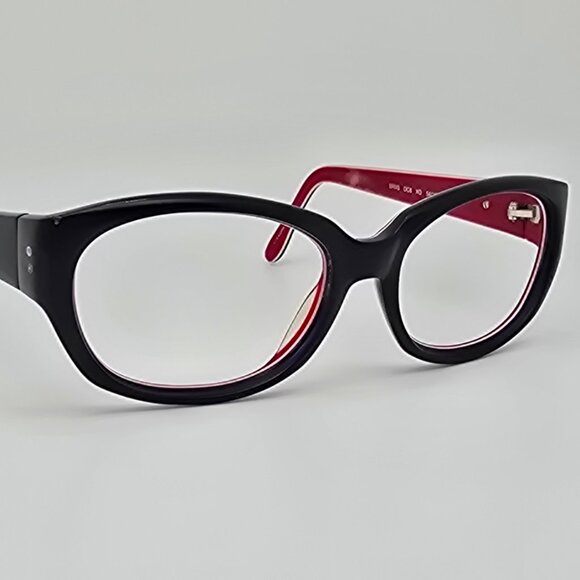 Kate Spade New York Bri DC8 XO Gloss Black on Red Cat Eye Sunglasses Frame 54mm - Picture 6 of 14